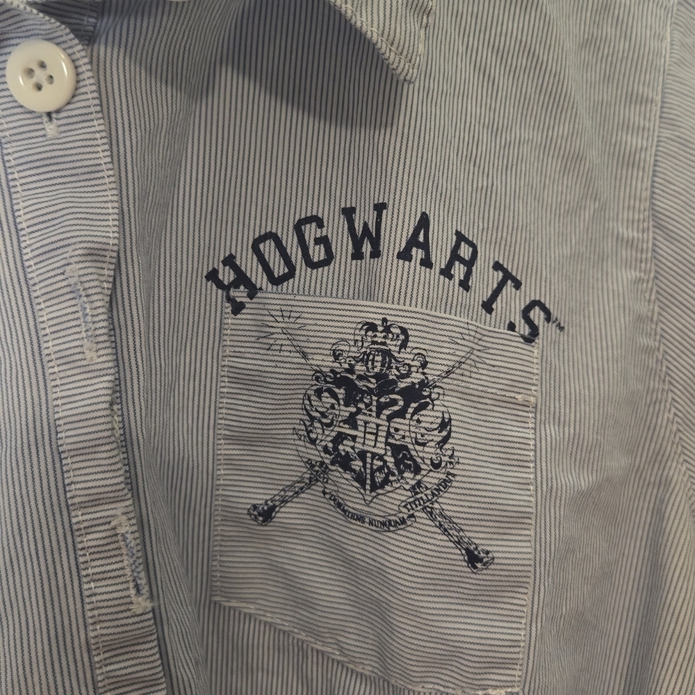 Harry Potter Woven Shirt Dress XL โ Magical Hogwarts Style - Picture 2 of 9